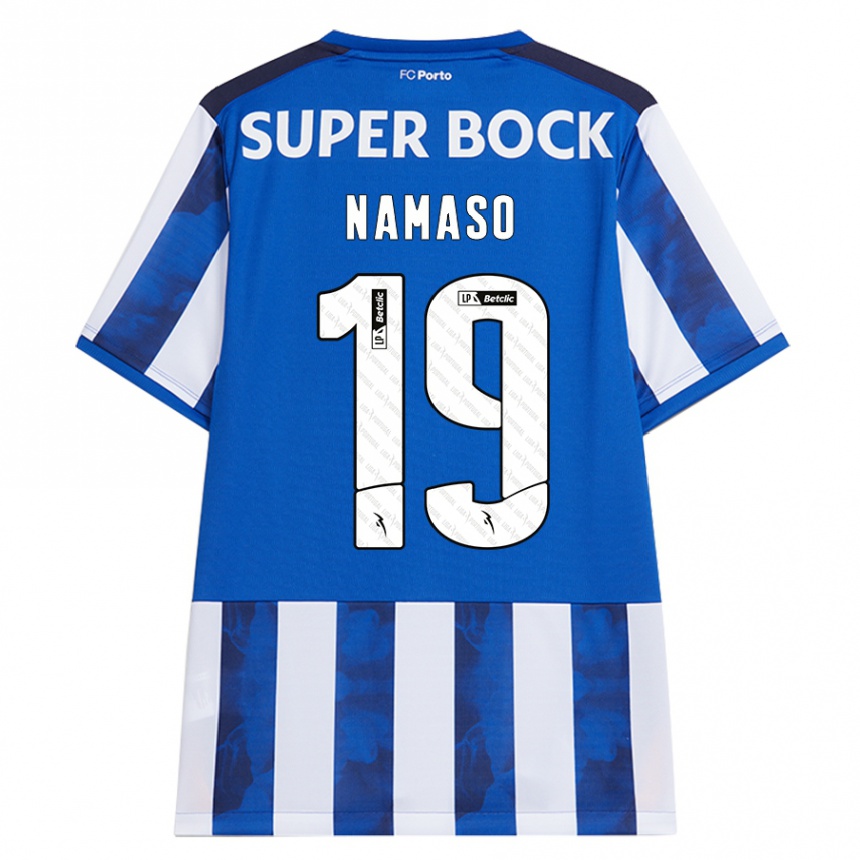 Niño Fútbol Camiseta Danny Namaso #19 Azul Blanco 1ª Equipación 2024/25