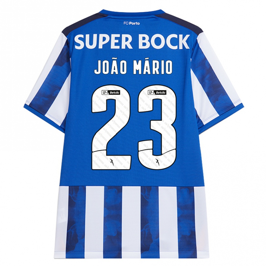 Niño Fútbol Camiseta Joao Mario #23 Azul Blanco 1ª Equipación 2024/25