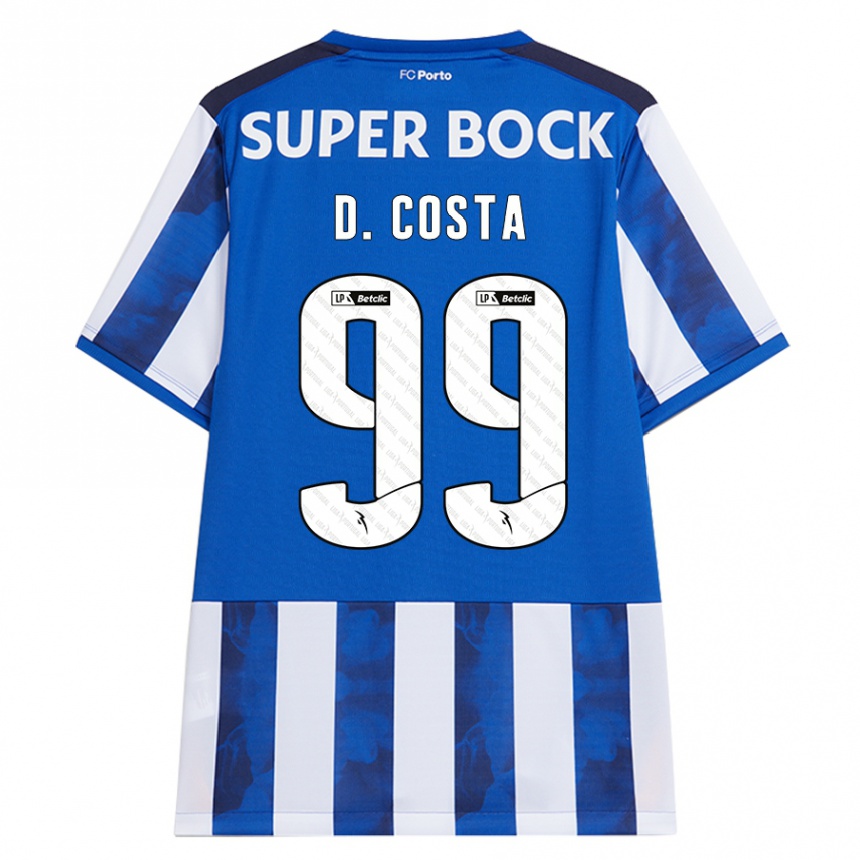 Niño Fútbol Camiseta Diogo Costa #99 Azul Blanco 1ª Equipación 2024/25