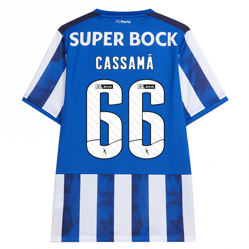 Niño Fútbol Camiseta Adramane Cassamá #66 Azul Blanco 1ª Equipación 2024/25