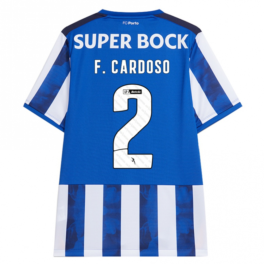 Niño Fútbol Camiseta Fabio Cardoso #2 Azul Blanco 1ª Equipación 2024/25