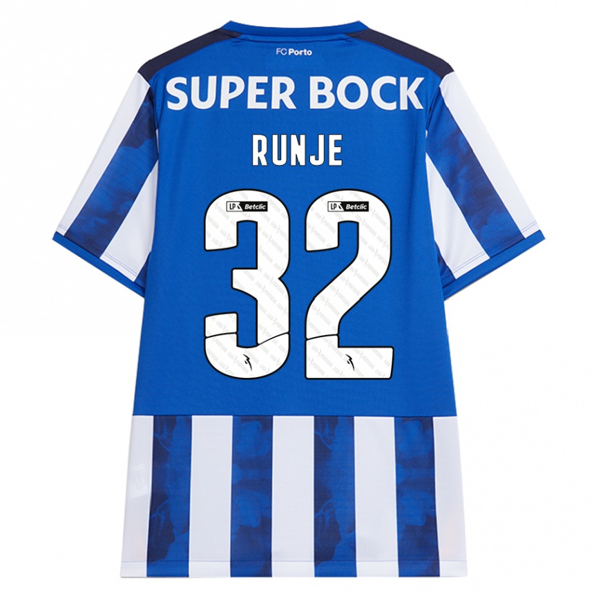 Niño Fútbol Camiseta Roko Runje #32 Azul Blanco 1ª Equipación 2024/25