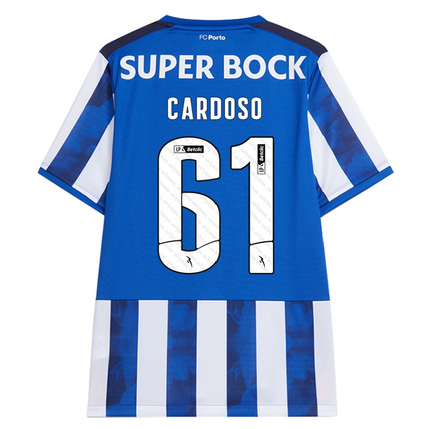 Niño Fútbol Camiseta Ivan Cardoso #61 Azul Blanco 1ª Equipación 2024/25