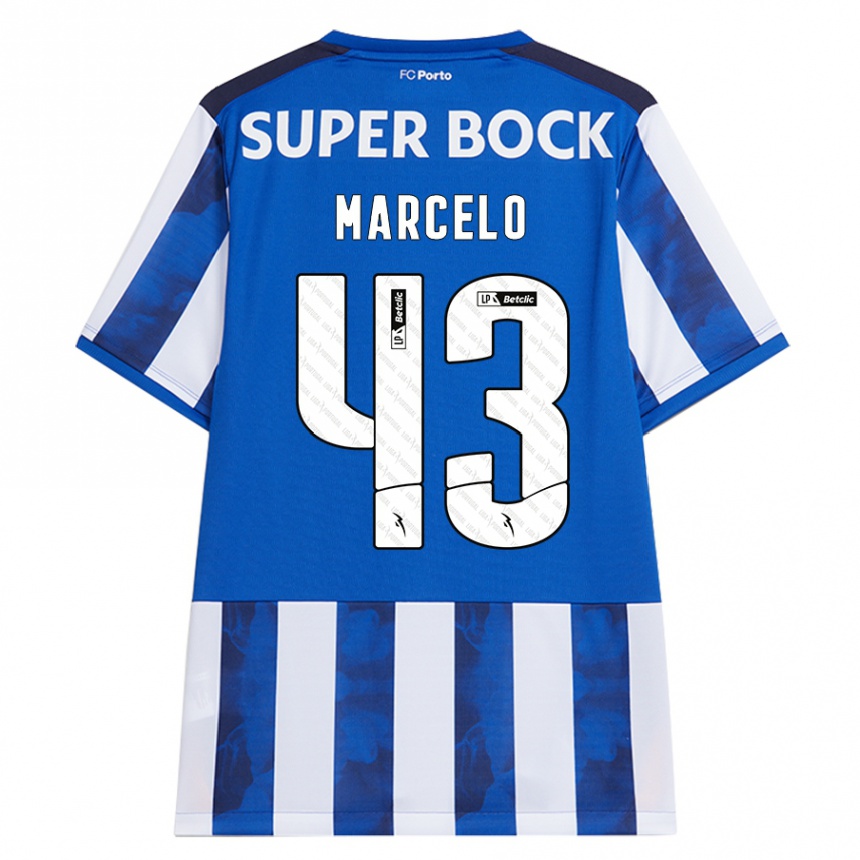 Niño Fútbol Camiseta Joao Marcelo #43 Azul Blanco 1ª Equipación 2024/25