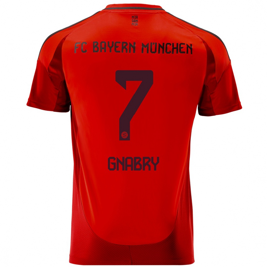 Niño Fútbol Camiseta Serge Gnabry #7 Rojo 1ª Equipación 2024/25