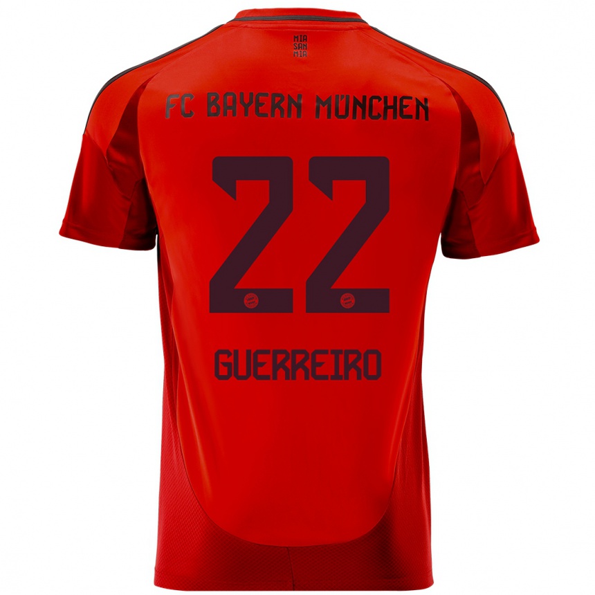 Niño Fútbol Camiseta Raphael Guerreiro #22 Rojo 1ª Equipación 2024/25