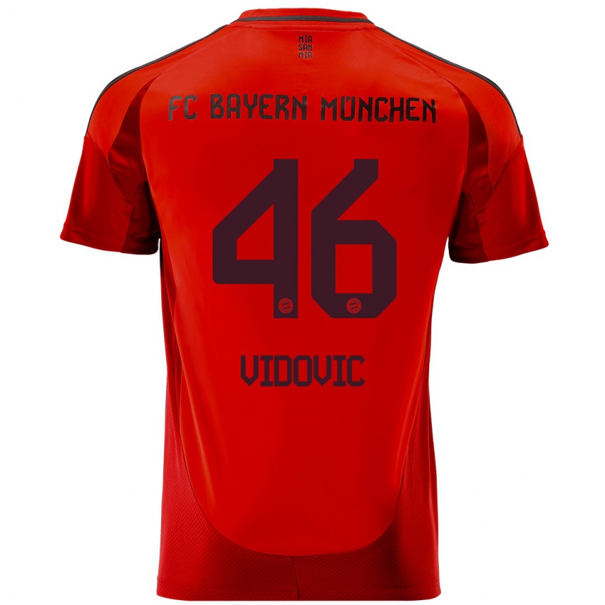 Niño Fútbol Camiseta Gabriel Vidovic #46 Rojo 1ª Equipación 2024/25