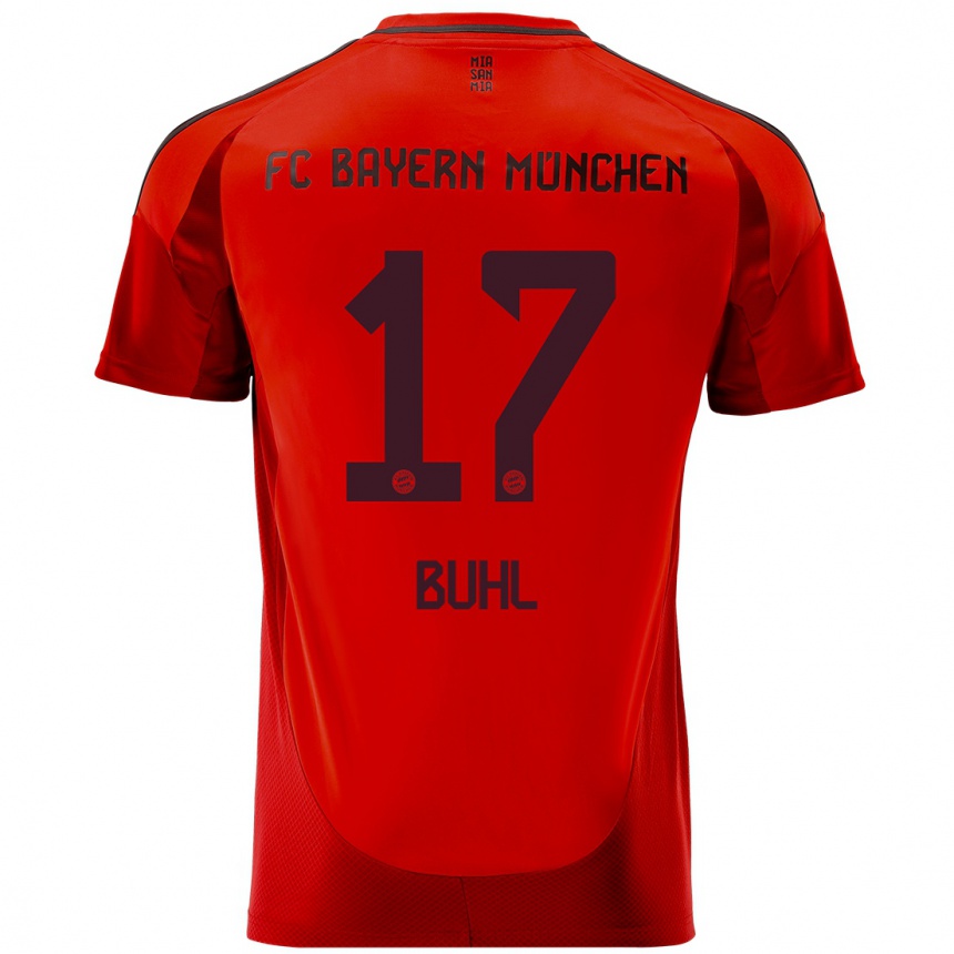 Niño Fútbol Camiseta Klara Buhl #17 Rojo 1ª Equipación 2024/25