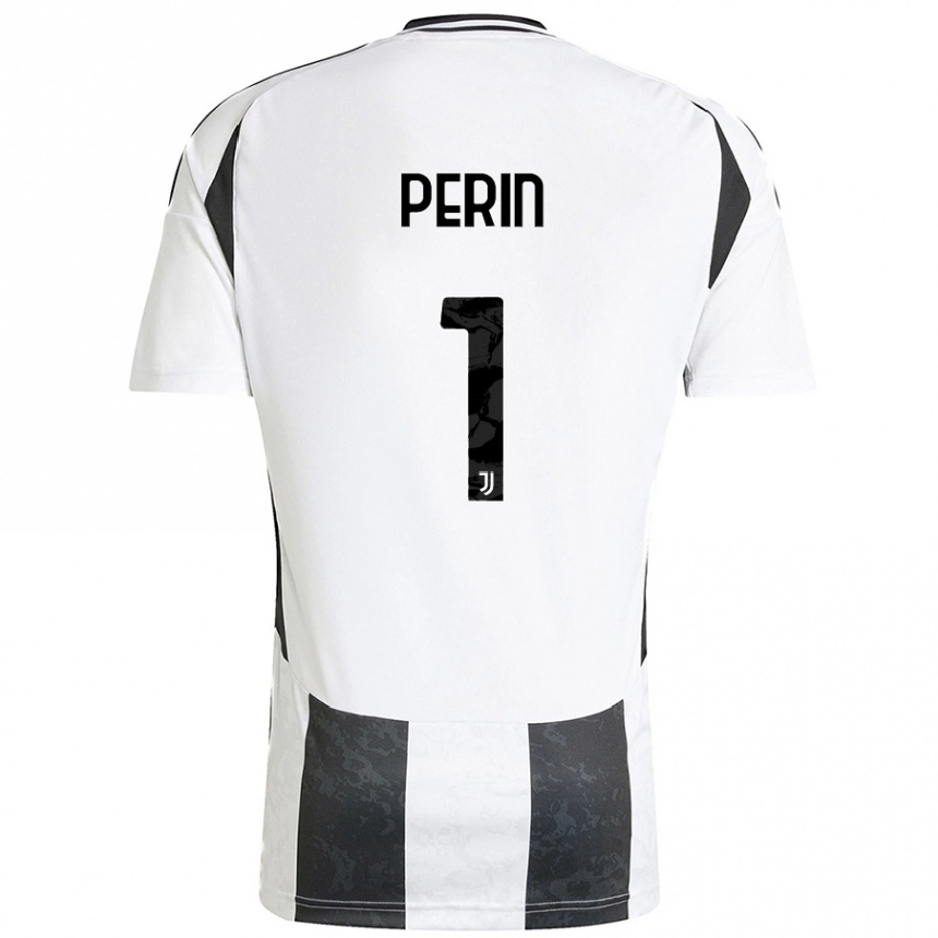 Niño Fútbol Camiseta Mattia Perin #1 Blanco Negro 1ª Equipación 2024/25