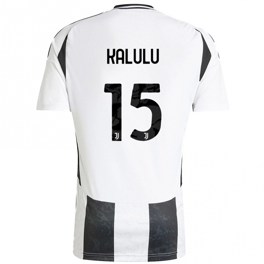 Niño Fútbol Camiseta Pierre Kalulu #15 Blanco Negro 1ª Equipación 2024/25