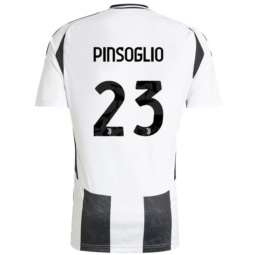 Niño Fútbol Camiseta Carlo Pinsoglio #23 Blanco Negro 1ª Equipación 2024/25