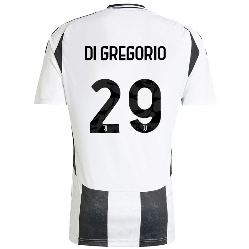 Niño Fútbol Camiseta Michele Di Gregorio #29 Blanco Negro 1ª Equipación 2024/25