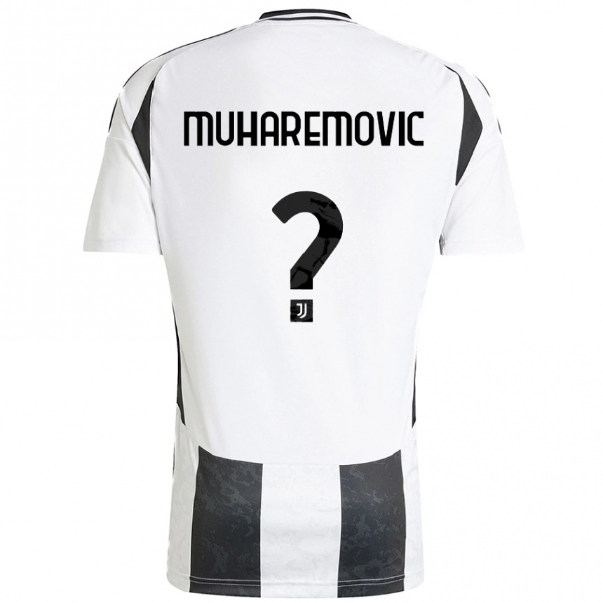 Niño Fútbol Camiseta Tarik Muharemovic #0 Blanco Negro 1ª Equipación 2024/25