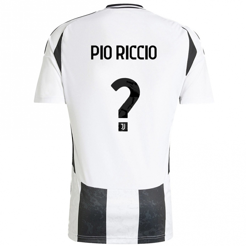 Niño Fútbol Camiseta Alessandro Pio Riccio #0 Blanco Negro 1ª Equipación 2024/25