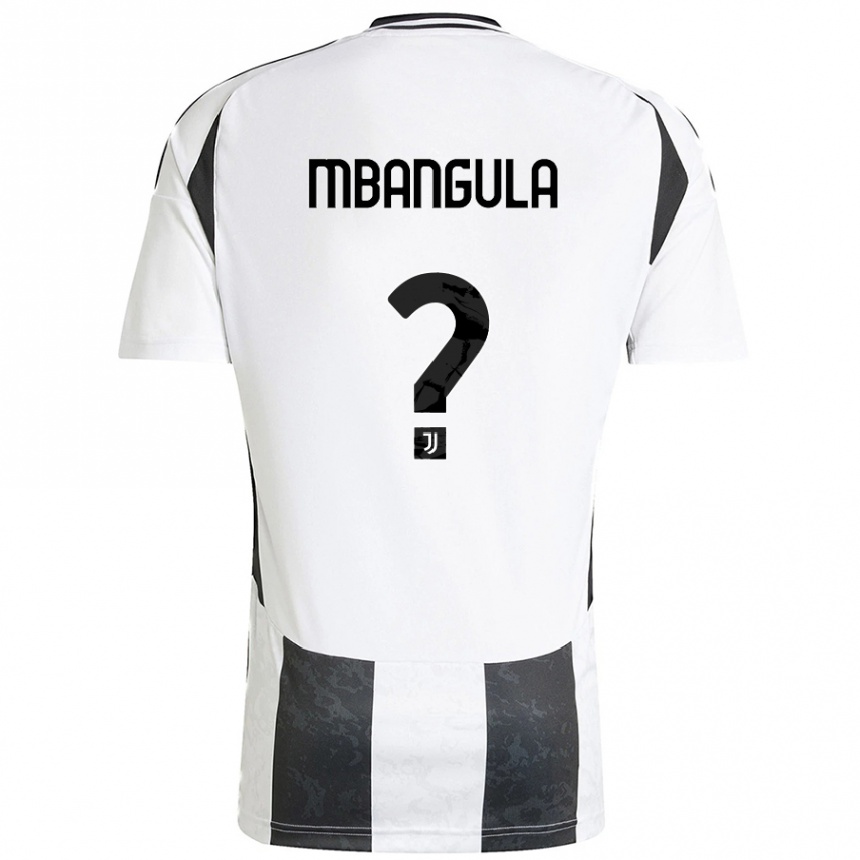 Niño Fútbol Camiseta Samuel Mbangula #0 Blanco Negro 1ª Equipación 2024/25