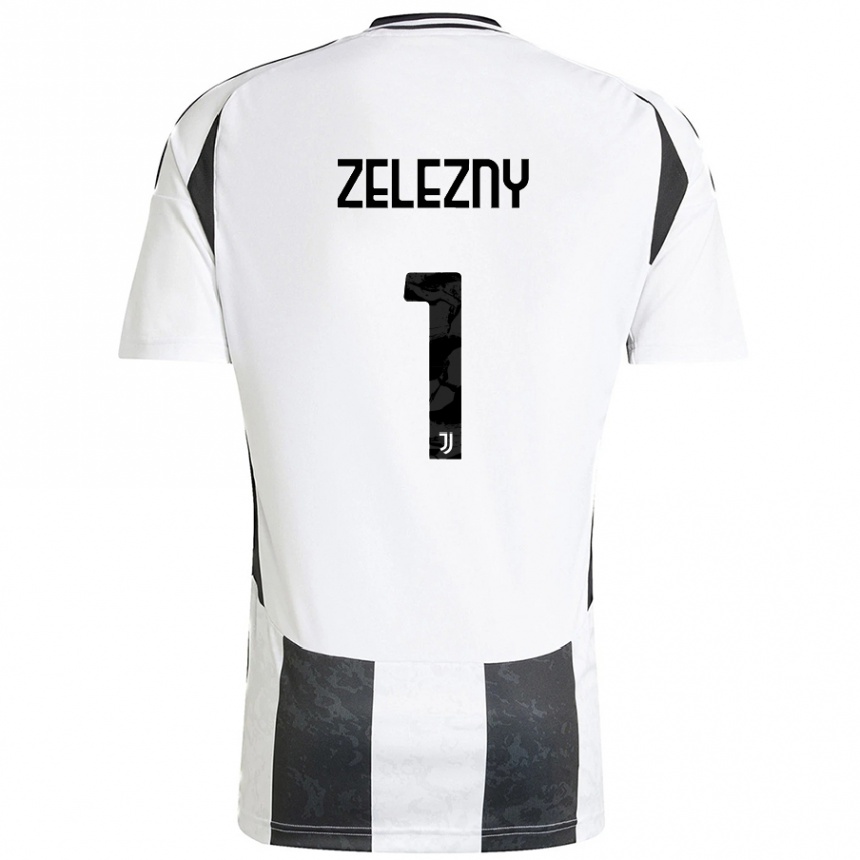 Niño Fútbol Camiseta Radoslaw Zelezny #1 Blanco Negro 1ª Equipación 2024/25