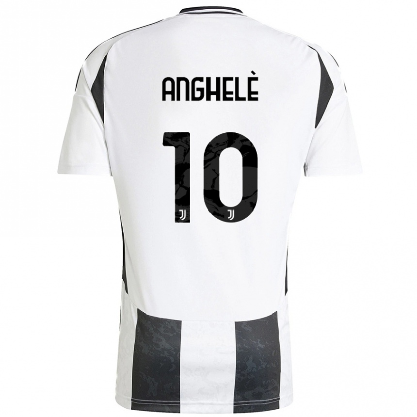 Niño Fútbol Camiseta Lorenzo Anghelè #10 Blanco Negro 1ª Equipación 2024/25