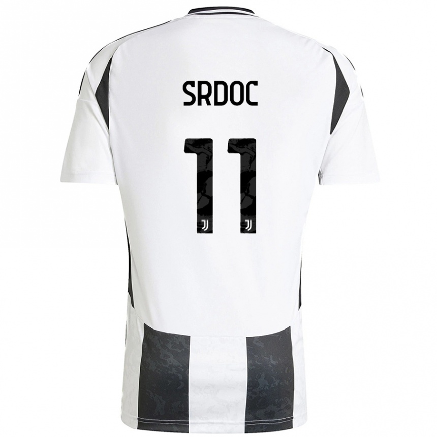 Niño Fútbol Camiseta Ivano Srdoc #11 Blanco Negro 1ª Equipación 2024/25