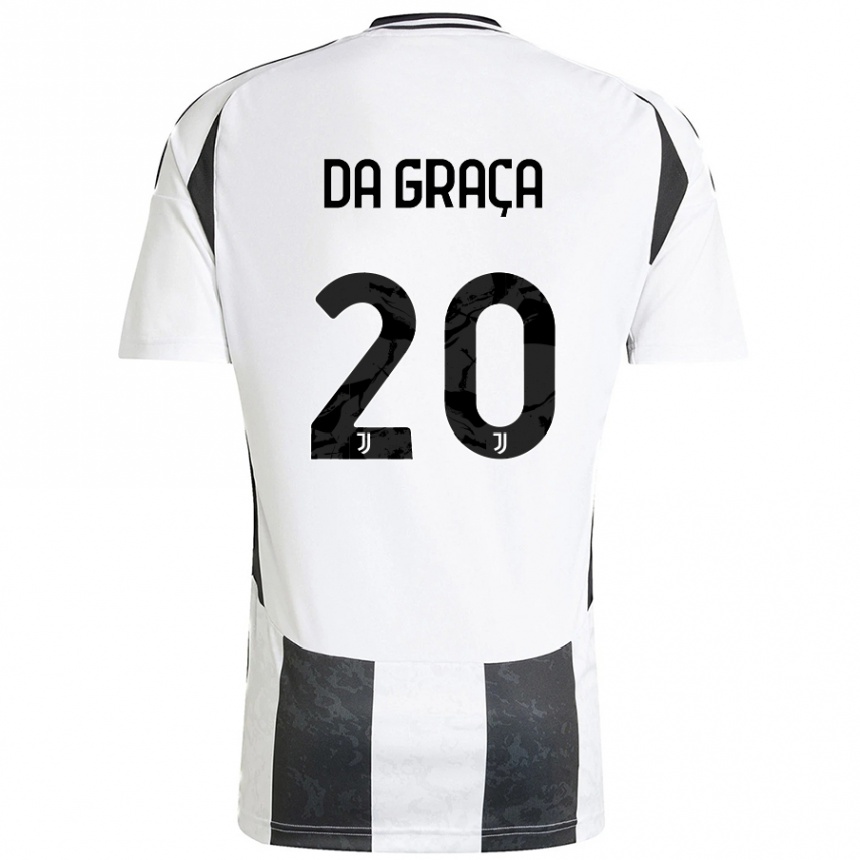 Niño Fútbol Camiseta Cosimo Da Graça #20 Blanco Negro 1ª Equipación 2024/25