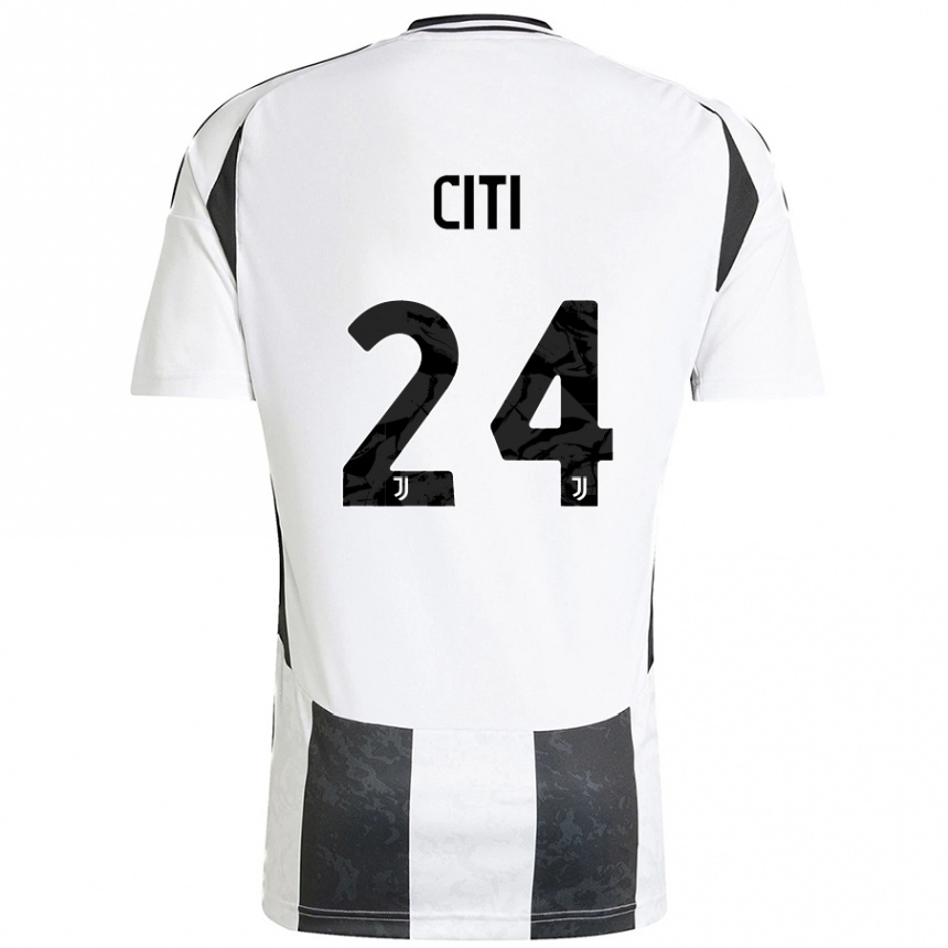 Niño Fútbol Camiseta Alessandro Citi #24 Blanco Negro 1ª Equipación 2024/25