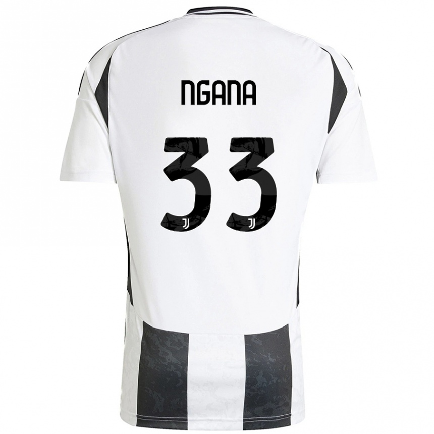 Niño Fútbol Camiseta Valdes Ngana #33 Blanco Negro 1ª Equipación 2024/25