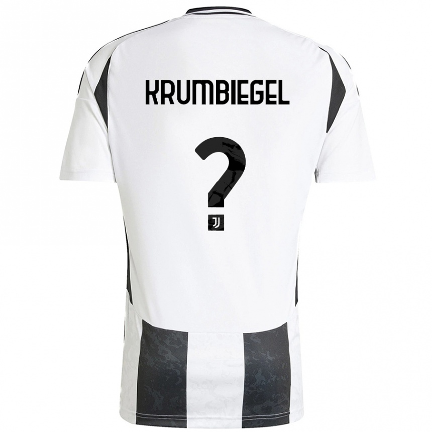 Niño Fútbol Camiseta Paulina Krumbiegel #0 Blanco Negro 1ª Equipación 2024/25