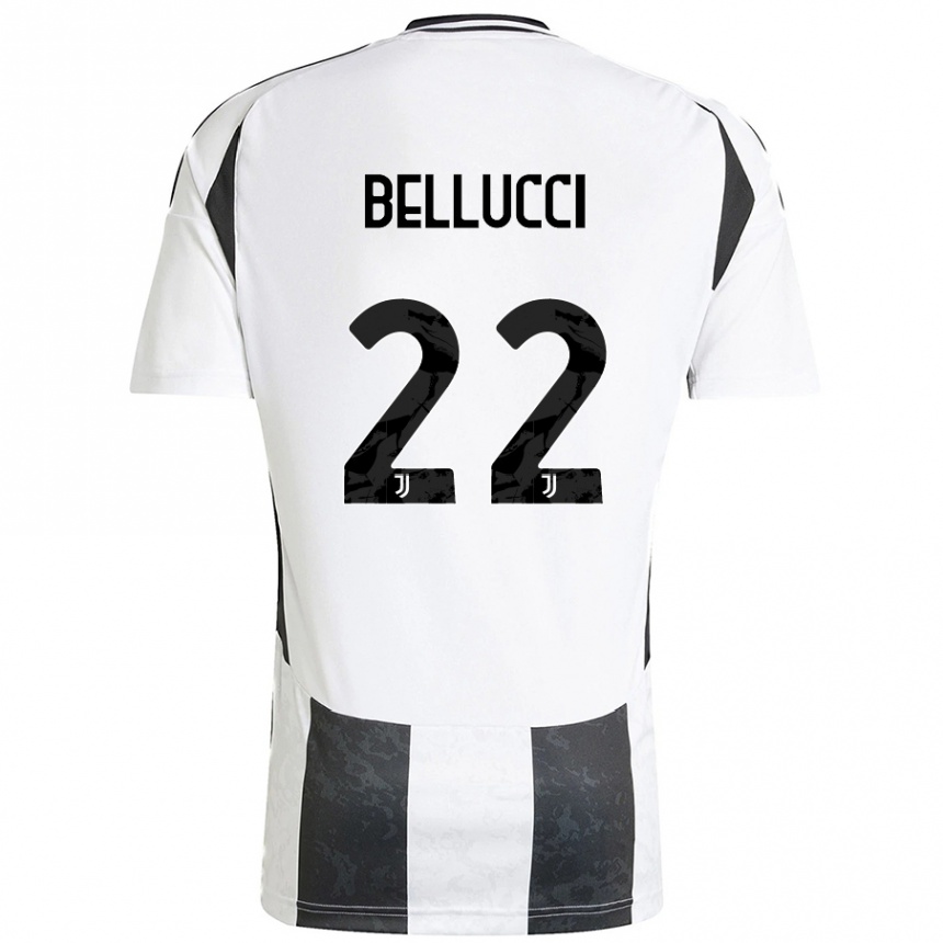 Niño Fútbol Camiseta Melissa Bellucci #22 Blanco Negro 1ª Equipación 2024/25