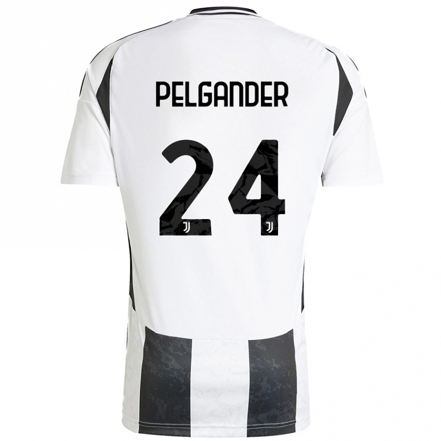 Niño Fútbol Camiseta Elsa Pelgander #24 Blanco Negro 1ª Equipación 2024/25