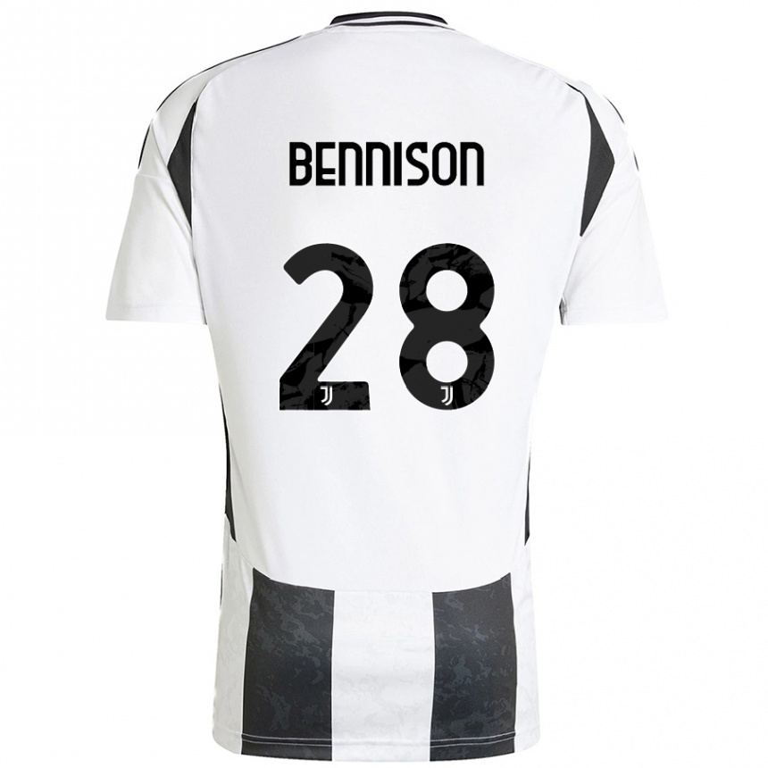 Niño Fútbol Camiseta Hanna Bennison #28 Blanco Negro 1ª Equipación 2024/25