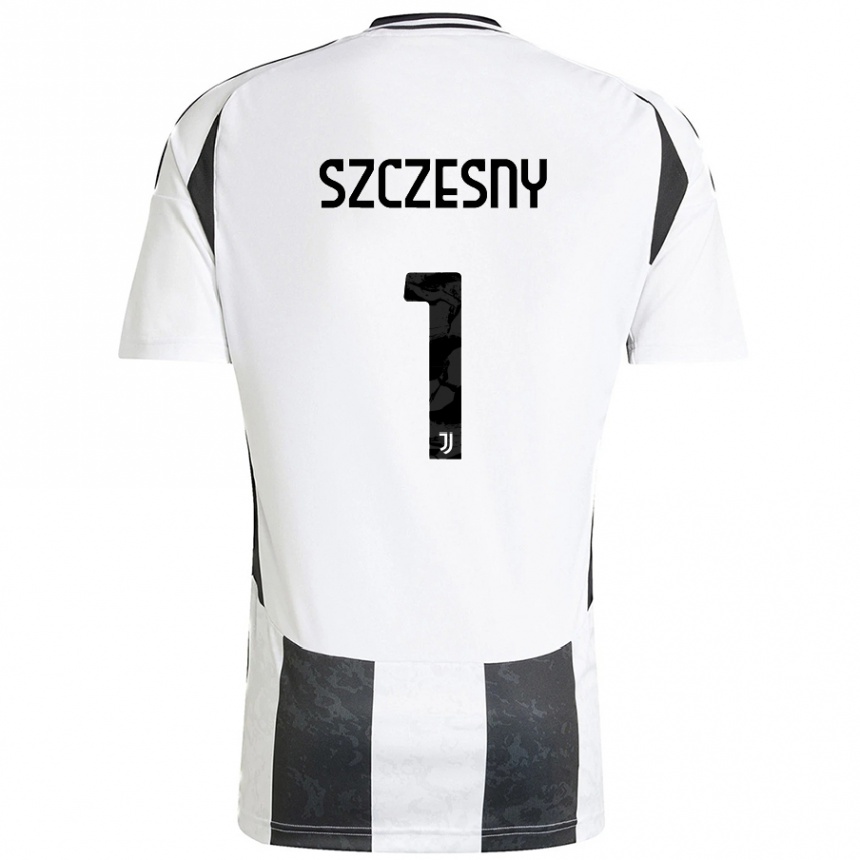 Niño Fútbol Camiseta Wojciech Szczesny #1 Blanco Negro 1ª Equipación 2024/25