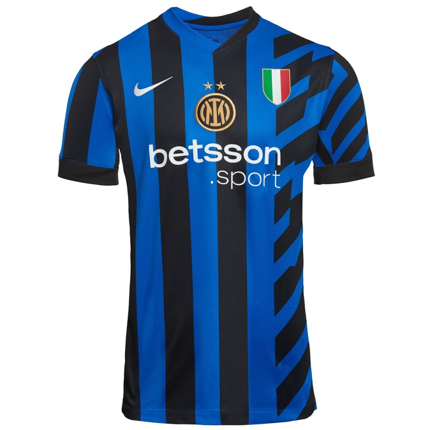 Niño Fútbol Camiseta Valentin Carboni #38 Azul Negro 1ª Equipación 2024/25