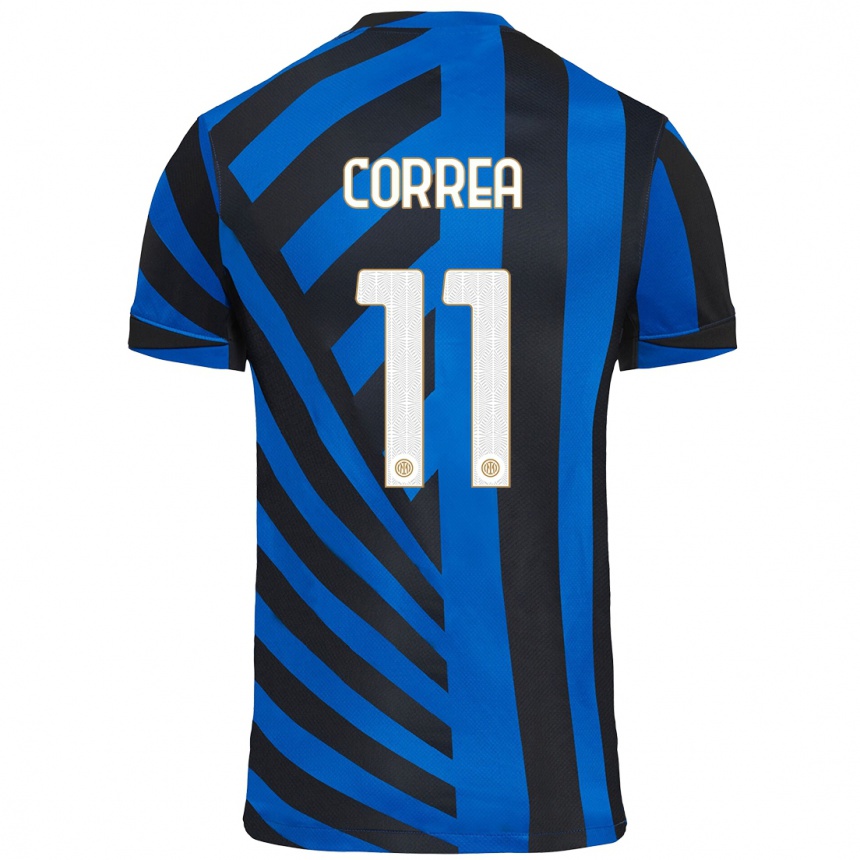 Niño Fútbol Camiseta Joaquin Correa #11 Azul Negro 1ª Equipación 2024/25