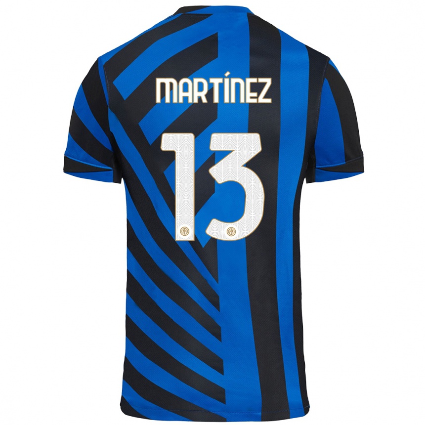 Niño Fútbol Camiseta Josep Martínez #13 Azul Negro 1ª Equipación 2024/25