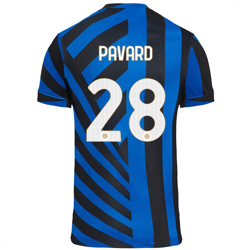 Niño Fútbol Camiseta Benjamin Pavard #28 Azul Negro 1ª Equipación 2024/25