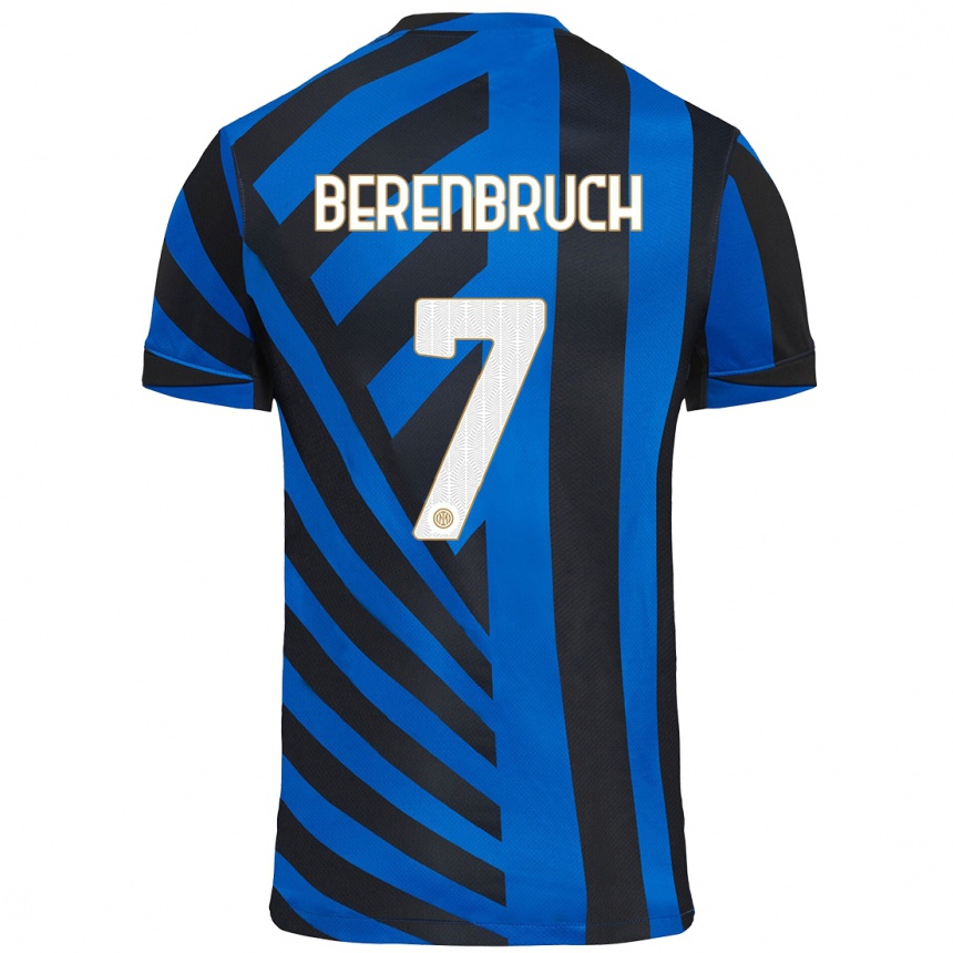 Niño Fútbol Camiseta Thomas Berenbruch #7 Azul Negro 1ª Equipación 2024/25