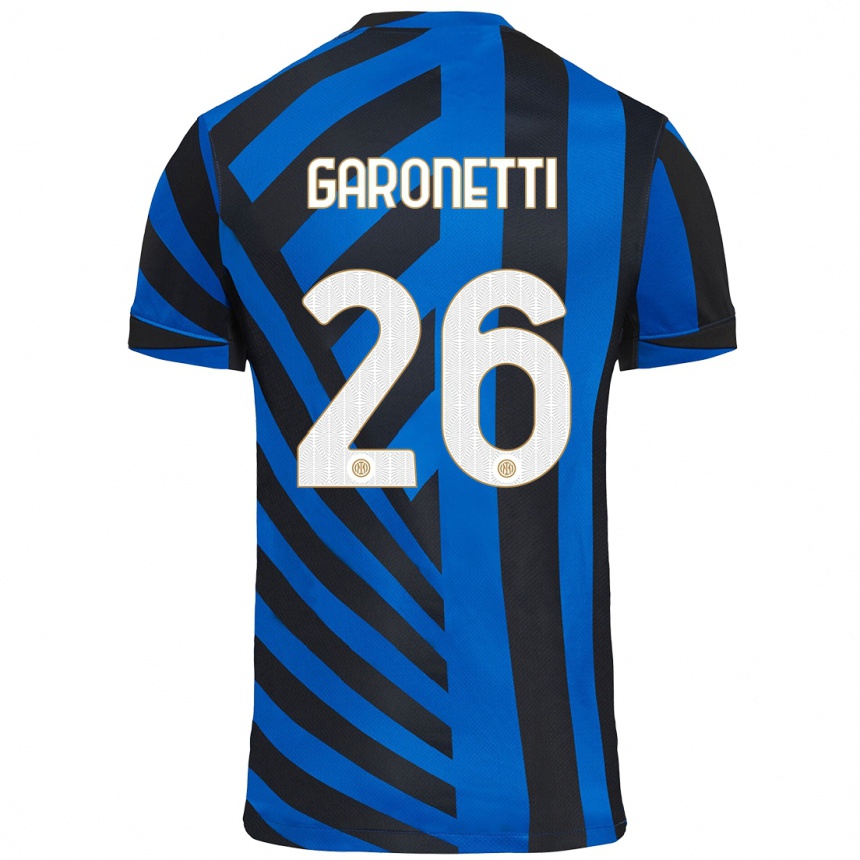 Niño Fútbol Camiseta Gabriele Garonetti #26 Azul Negro 1ª Equipación 2024/25