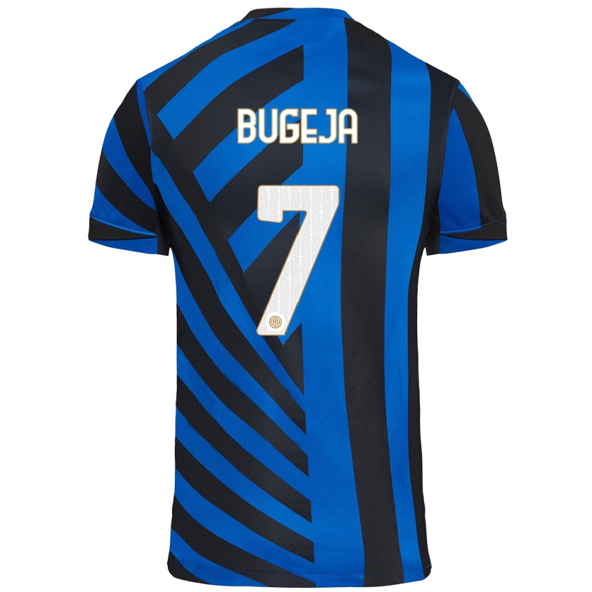 Niño Fútbol Camiseta Haley Bugeja #7 Azul Negro 1ª Equipación 2024/25