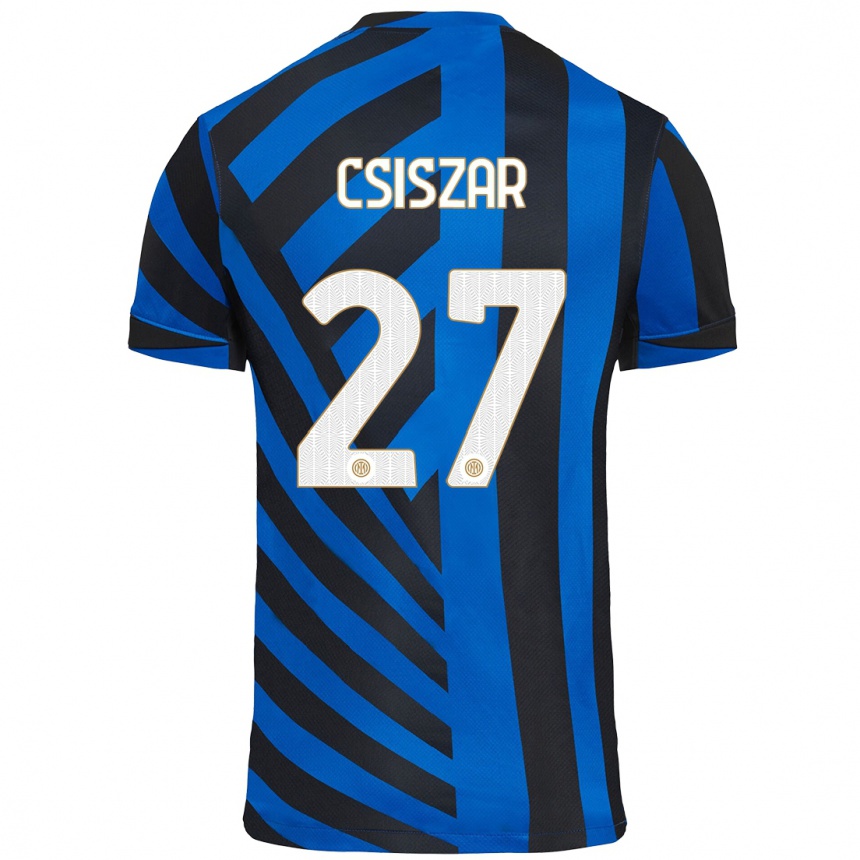 Niño Fútbol Camiseta Henrietta Csiszar #27 Azul Negro 1ª Equipación 2024/25