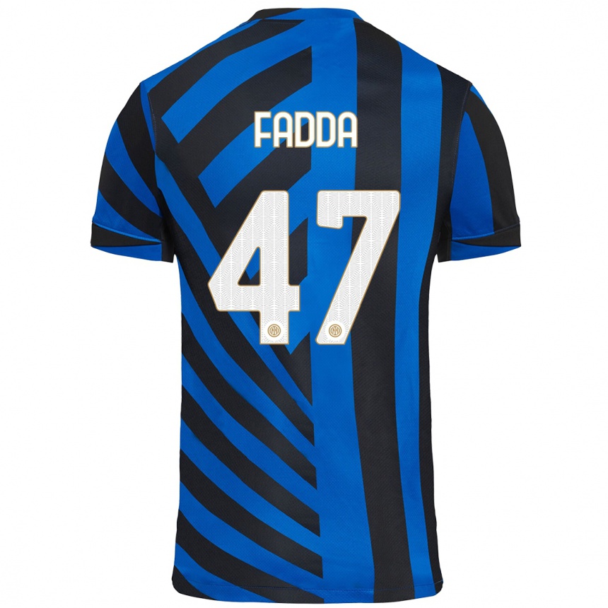 Niño Fútbol Camiseta Paola Fadda #47 Azul Negro 1ª Equipación 2024/25