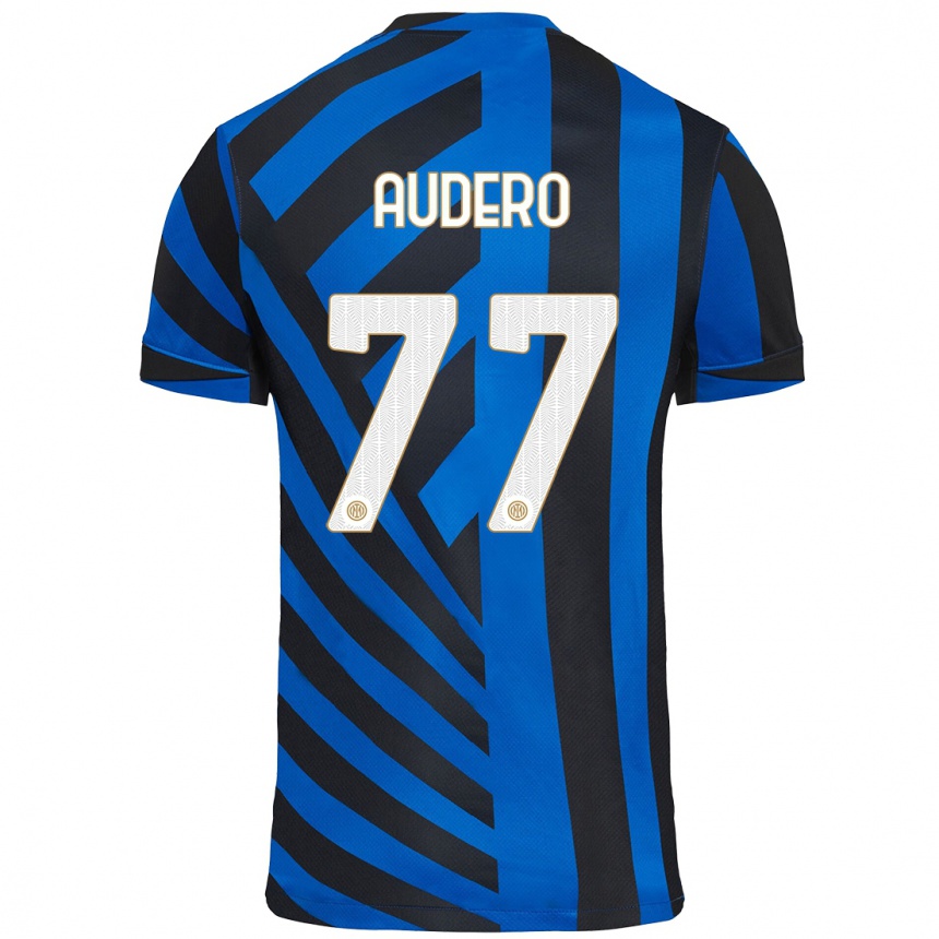 Niño Fútbol Camiseta Emil Audero #77 Azul Negro 1ª Equipación 2024/25