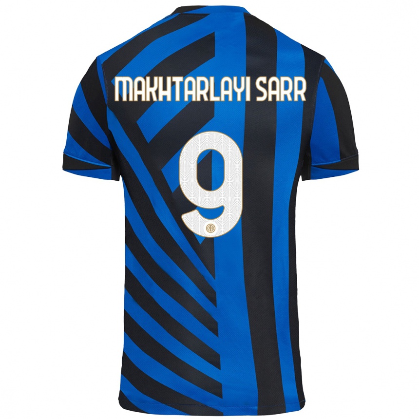 Niño Fútbol Camiseta Amadou Makhtarlayi Sarr #9 Azul Negro 1ª Equipación 2024/25