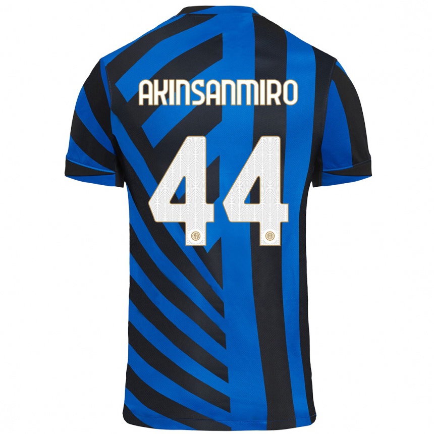 Niño Fútbol Camiseta Ebenezer Akinsanmiro #44 Azul Negro 1ª Equipación 2024/25