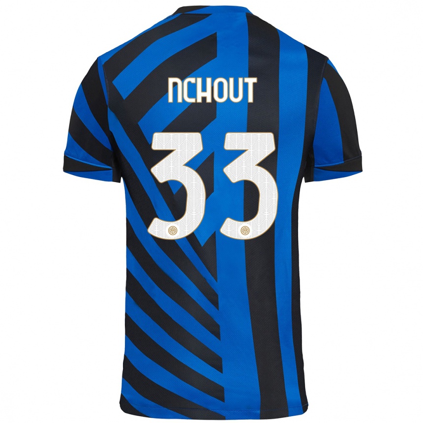 Niño Fútbol Camiseta Ajara Nchout #33 Azul Negro 1ª Equipación 2024/25