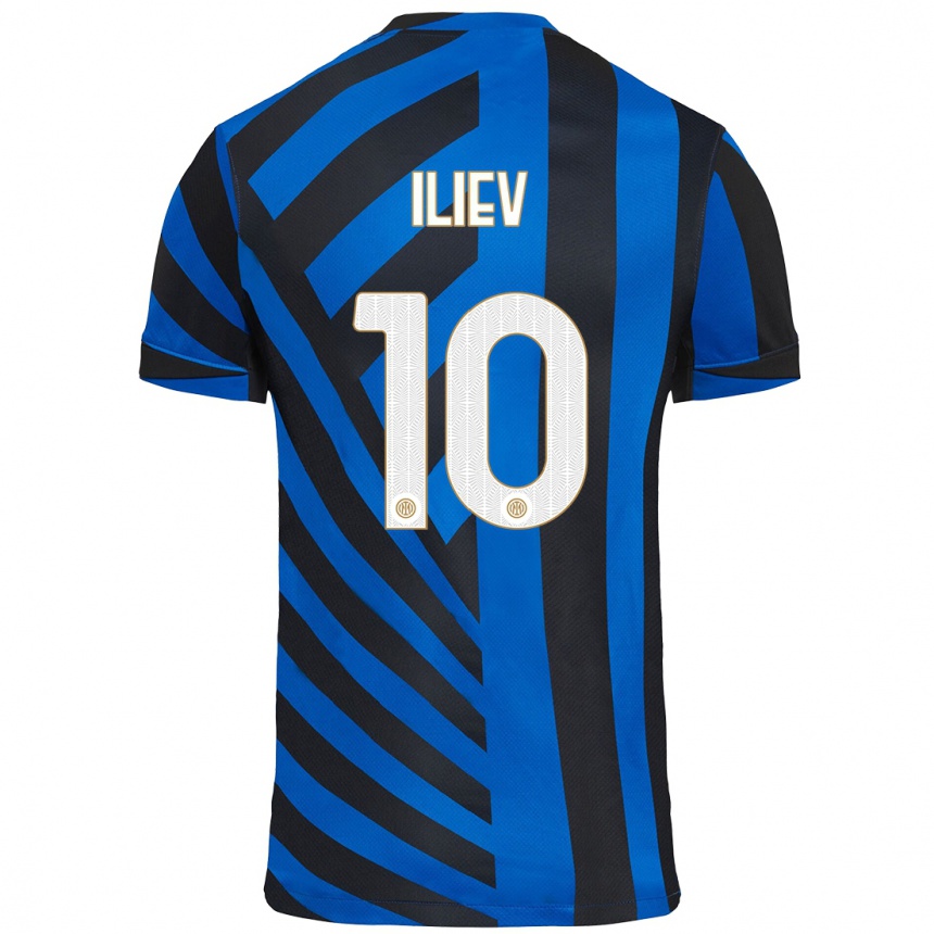 Niño Fútbol Camiseta Nikola Iliev #10 Azul Negro 1ª Equipación 2024/25