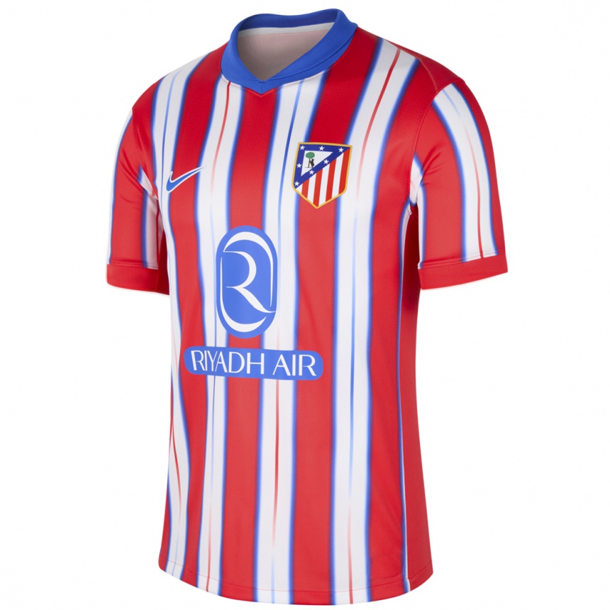 Niño Fútbol Camiseta Yannick Carrasco #21 Rojo Blanco Azul 1ª Equipación 2024/25