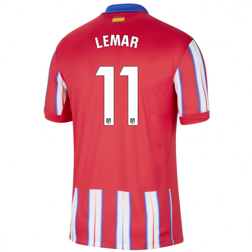 Niño Fútbol Camiseta Thomas Lemar #11 Rojo Blanco Azul 1ª Equipación 2024/25