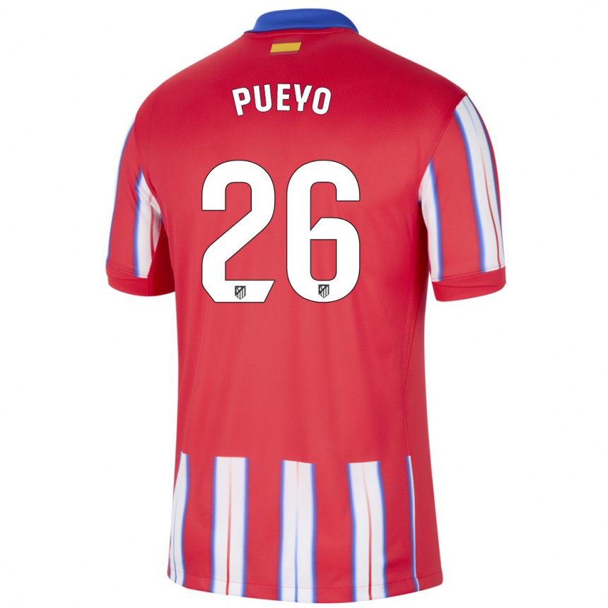 Niño Fútbol Camiseta Alejandro Monserrate Pueyo #26 Rojo Blanco Azul 1ª Equipación 2024/25