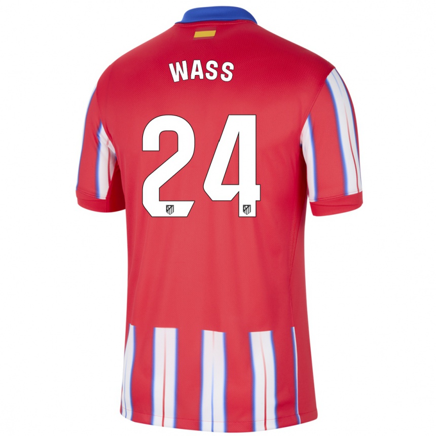 Niño Fútbol Camiseta Daniel Wass #24 Rojo Blanco Azul 1ª Equipación 2024/25