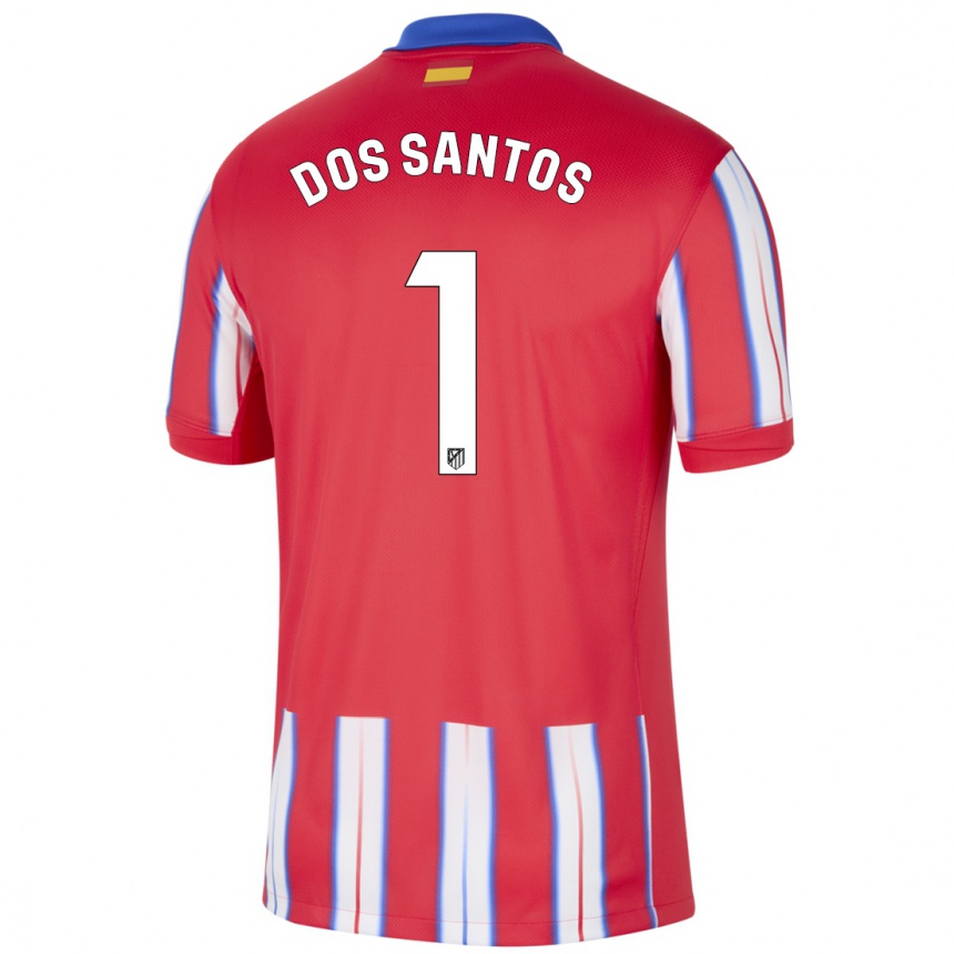 Niño Fútbol Camiseta Alex Dos Santos #1 Rojo Blanco Azul 1ª Equipación 2024/25