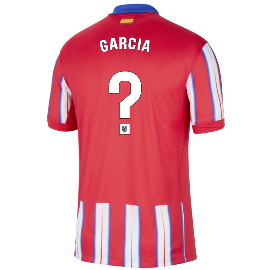 Niño Fútbol Camiseta Luciano Garcia #0 Rojo Blanco Azul 1ª Equipación 2024/25